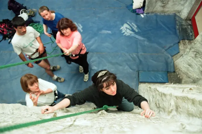 Framed Print : Women from Hartlepool took part in an introductory climbing session at Billingham Forum Framed Print : Women from Hartlepool took part in an introductory climbing session at Billingham Forum