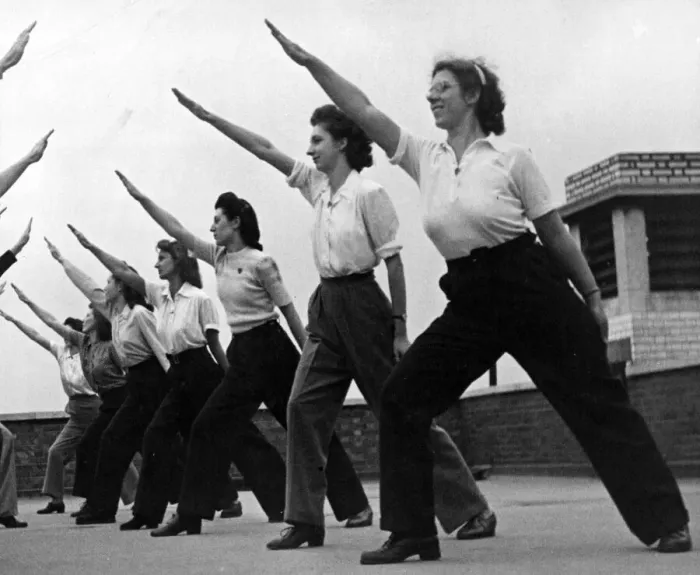 Framed Print : Women Home Defence Unit. The London Savings Bank are being trained by the Company of Home Framed Print : Women Home Defence Unit. The London Savings Bank are being trained by the Company of Home