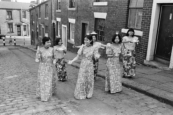 Women from Manila, who work in a Mill in Rochdale, Lancashire