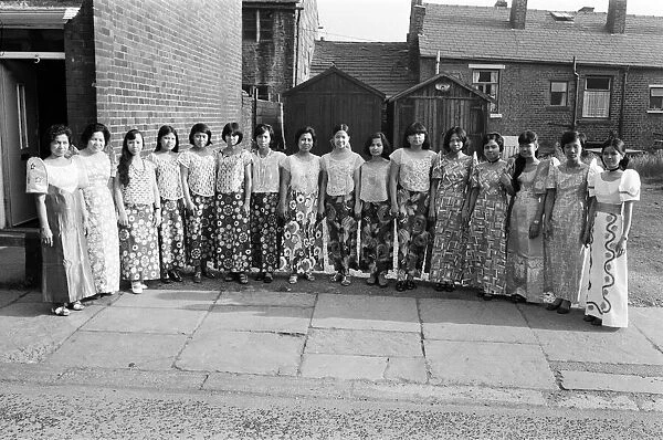 Women from Manila, who work in a Mill in Rochdale, Lancashire
