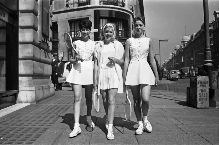 Framed Print : Women modelling Fred Perry garments in Londons West End. 12th June 1963 Framed Print : Women modelling Fred Perry garments in Londons West End. 12th June 1963