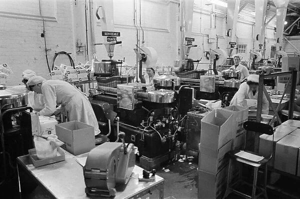 Women on the night shift at the J Lyons factory in Greenford, producing tea bags