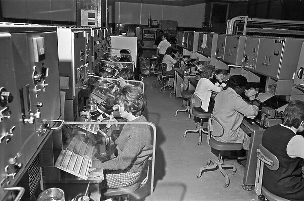 Women night workers at Texas Instruments Ltd in Bedford Circa February 1970