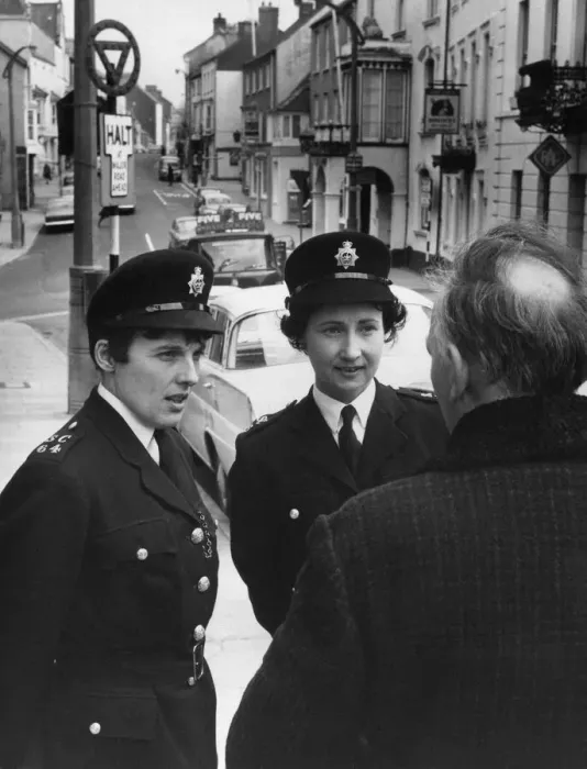 Framed Print : Women Police Officers, Pembrokeshire, West Wales, 18th April 1967 Framed Print : Women Police Officers, Pembrokeshire, West Wales, 18th April 1967