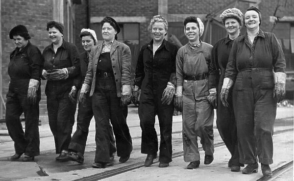 Women Power - The picture shows women welders at Blyth Dry Dock Co. Ltd. in 1947