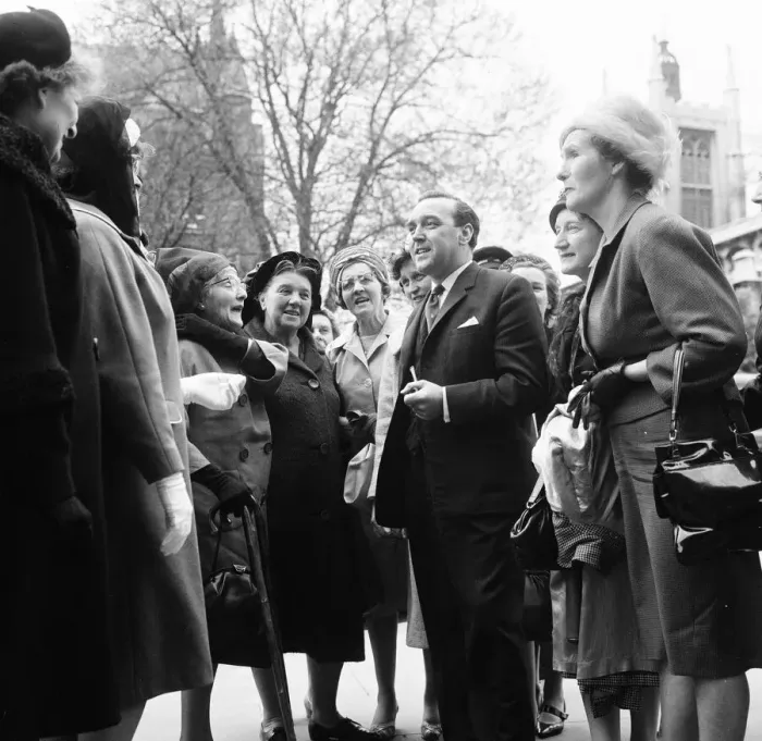 Framed Print : Women present Petition for Widows Charter, outside Houses of Parliament, London Framed Print : Women present Petition for Widows Charter, outside Houses of Parliament, London