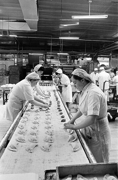 Women at work at Sparks Bakery, Stockton-on-Tees. 1974