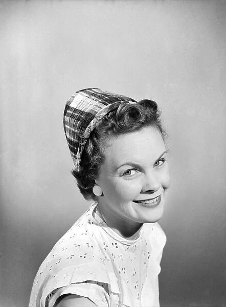 Womens clothing, fashion, hats. 1955