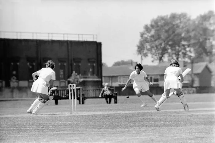 Framed Print : Womens cricket. England v. New Zealand. June 1973 Framed Print : Womens cricket. England v. New Zealand. June 1973