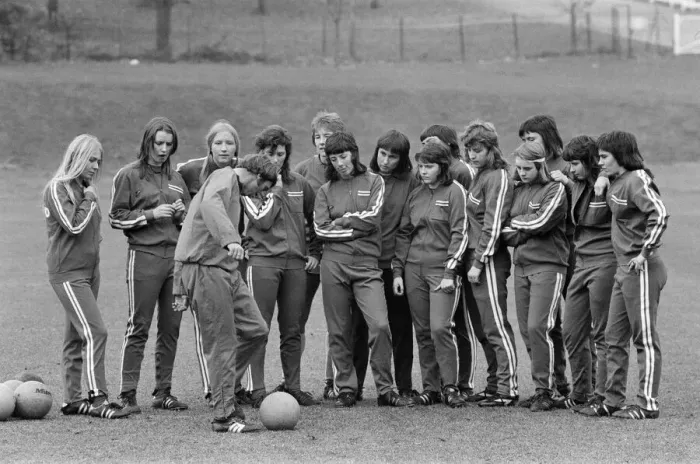 Framed Print : Womens International Football, England team train for England v France match