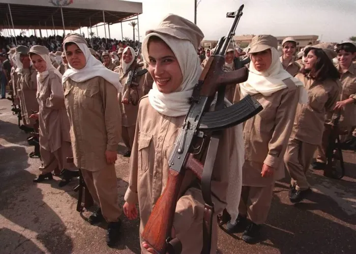 Framed Print : Womens Unit of the Volunteer Reserve Army in Iraq May 1998 Women in uniform Framed Print : Womens Unit of the Volunteer Reserve Army in Iraq May 1998 Women in uniform