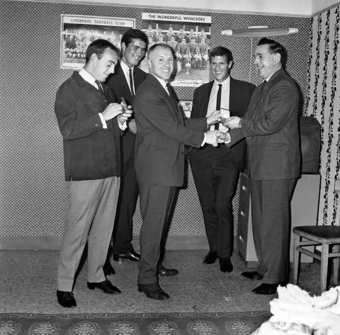 Framed Print : The Wonderful Whackers'visited the Liverpool Football Club supporters Club Framed Print : The Wonderful Whackers'visited the Liverpool Football Club supporters Club