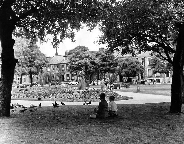 The Wooden Dolly in Northumberland Square in North Shields 21 July 1959 - Children