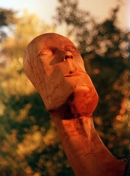 Wooden Sculpture Layerbretton Essex. 1999