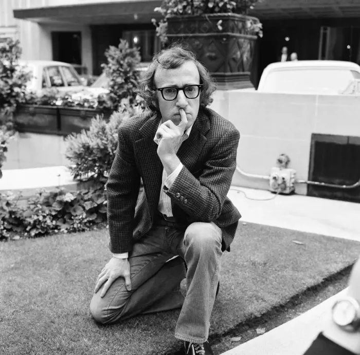 Framed Print : Woody Allen, comedian, actor and writer, in London, to promote his new film, Bananas Framed Print : Woody Allen, comedian, actor and writer, in London, to promote his new film, Bananas