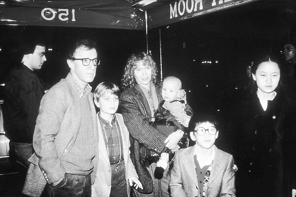 Woody Allen With Wife Mia Farrow And Family