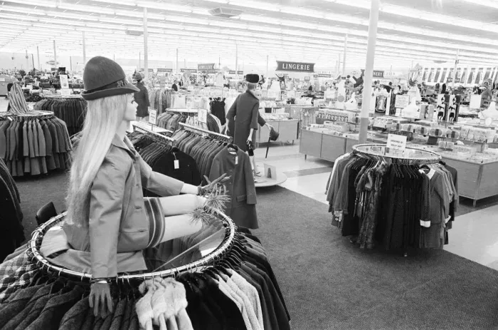 Framed Print : Woolco Department Store, Oadby Hall, Leicestershire, Monday 9th October 1967 Framed Print : Woolco Department Store, Oadby Hall, Leicestershire, Monday 9th October 1967