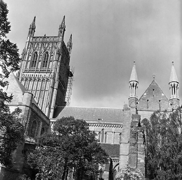 Worcester Cathedral, Worcestershire. 24th September 1954
