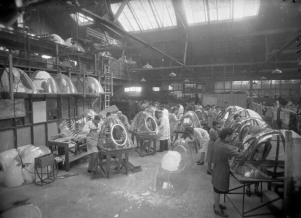 The work force of Eagle Components Ltd, Newnes Factory, Portsmouth Road, Thames Ditton