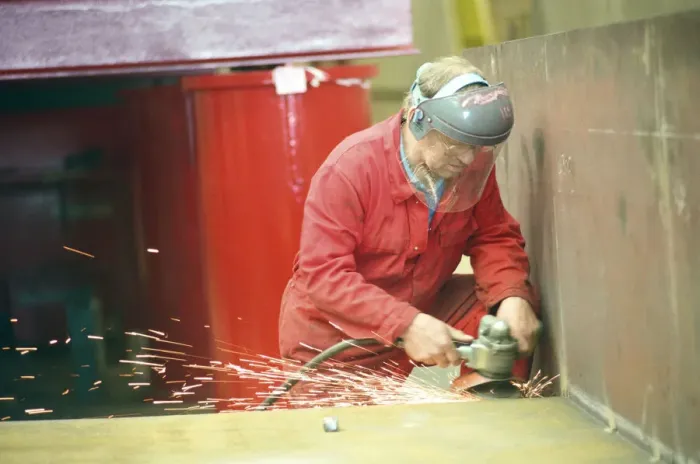 Framed Print : Work in progress at Hartlepool Steel Fabrications on the Gateshead Angel of the North