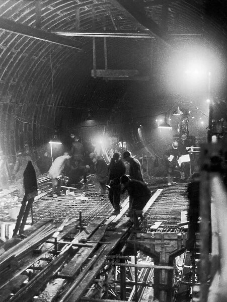 Work in progress on the new Clyde tunnel in Glasgow. 29th December 1961