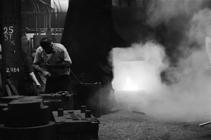 Framed Print : Workers at English Steel Corporation steelworks. 2nd October 1967 Framed Print : Workers at English Steel Corporation steelworks. 2nd October 1967