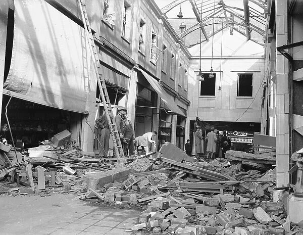 Workers seen here clearing up in Coventry following the air raid of Saturday 12th October