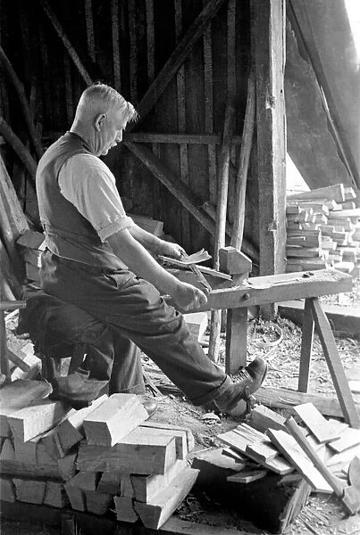 Workmen in a Surrey Timber Yard. October 1937 OL300S-003