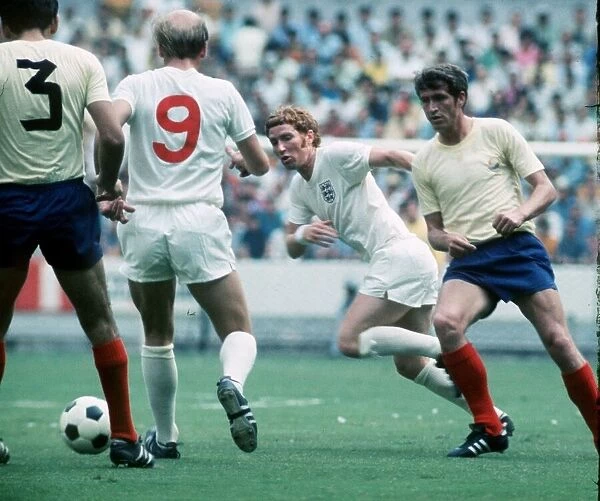 World Cup 1970 Group C match England v Romania Alan Ball of England in