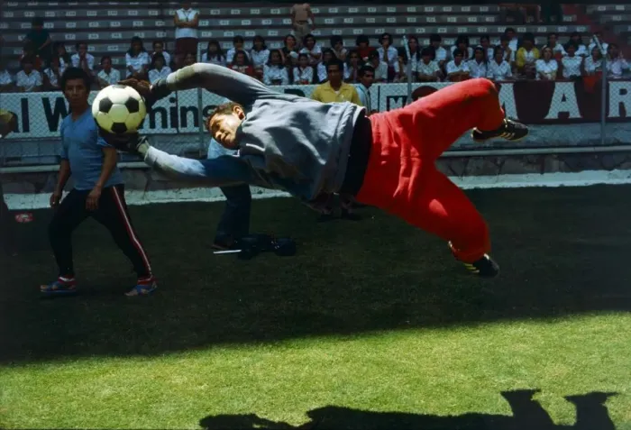 Framed Print : World Cup 1970 Peru keeper luis Rubinos makes a save in training for quarter finals Framed Print : World Cup 1970 Peru keeper luis Rubinos makes a save in training for quarter finals