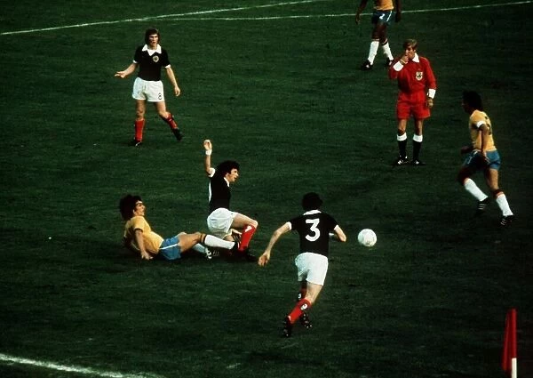 World Cup 1974 Scotland Brazil Morgan fouled referee Van Gemert blows whistle