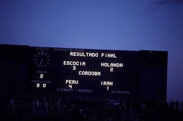 World Cup 1978 Argentina scoreboard group 4 final results
