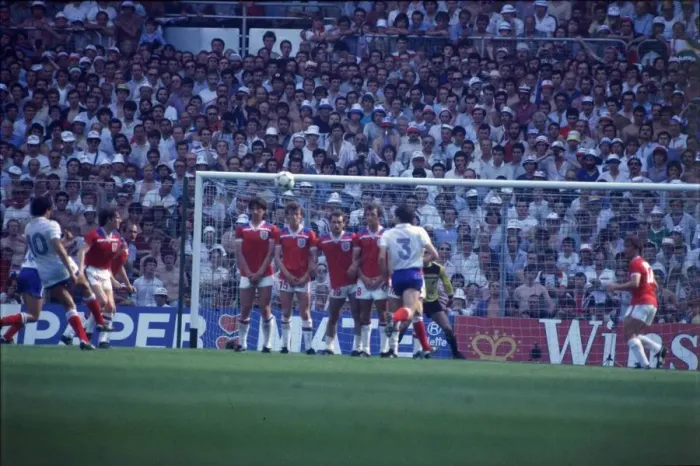 Framed Print : World Cup 1982 group 4 England 3 France 1 Michel Platini (10 Framed Print : World Cup 1982 group 4 England 3 France 1 Michel Platini (10