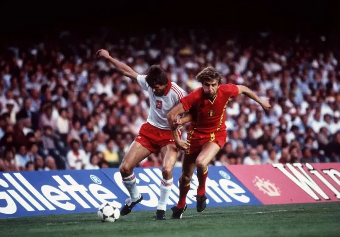 Framed Print : World Cup 1982 Group A Poland 3 Belgium 0 Stefan Majewski of