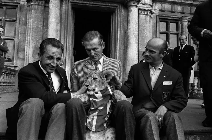 Framed Print : World Cup England 1966 Gottfried Dienst LEFT Swiss World Cup Final Referee with Lord Bath Framed Print : World Cup England 1966 Gottfried Dienst LEFT Swiss World Cup Final Referee with Lord Bath
