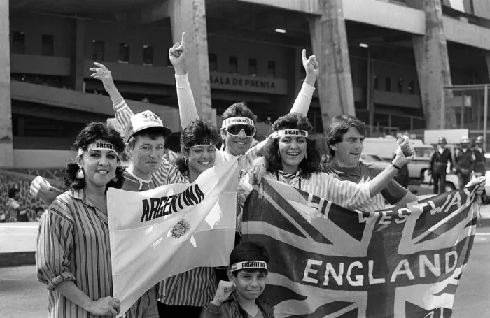 Framed Print : World Cup Finals 1986 England 1 Argentina 2 Quarter Finals English