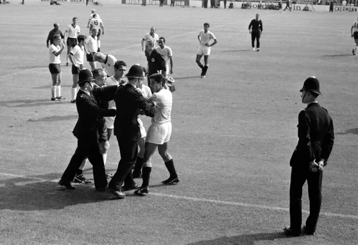 Framed Print : World Cup Football 1966 West Germany v Uruguay Referee Jim