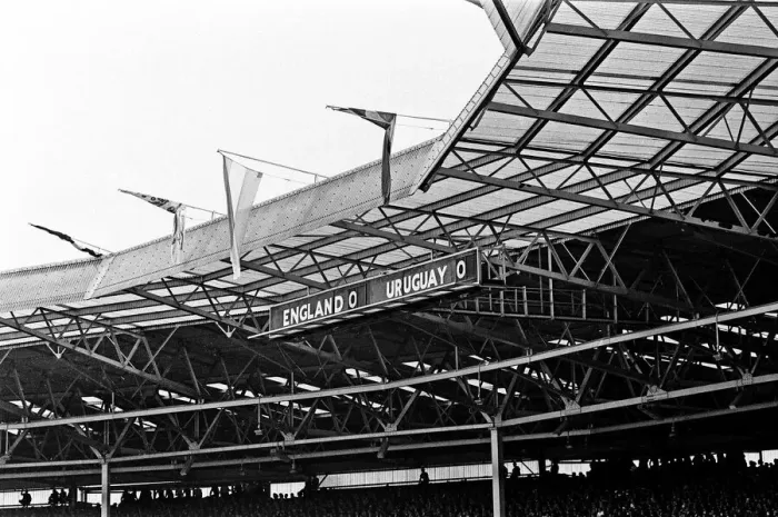 Framed Print : World Cup Group 1 match at Wembley Stadium. England 0 v Uruguay 0