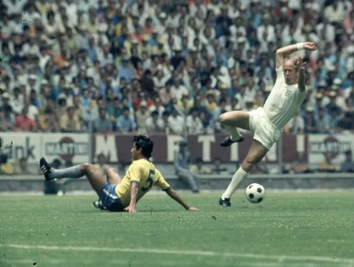 Framed Print : World Cup Group 3 match at Guadalajara, Mexico. England 0 v Brazil 1