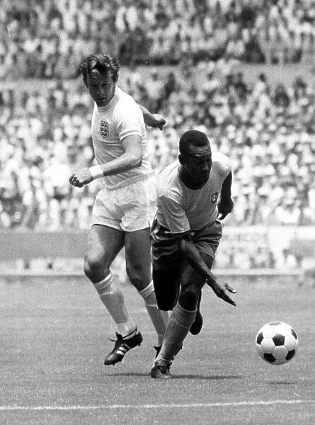 World Cup Group Three match in Guadalajara Mexico. 7th June 1970 England 0 v Brazil