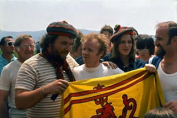 World Cup June 1974 Scotland training Billy Bremner with fans