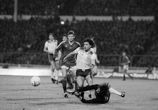 World Cup Qualifying match at Wembley Stadium. England defeated Hungary by 1 goal