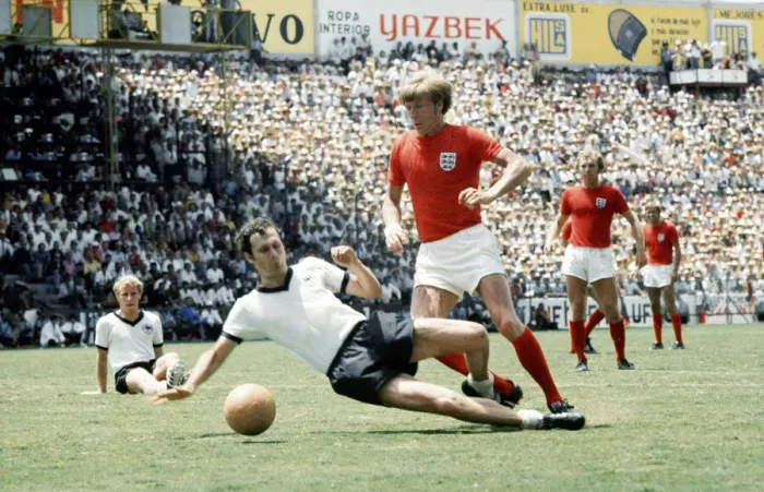 Framed Print : World Cup Quarter Final match in Leon, Mexico England 2 v West Germany 3 after Framed Print : World Cup Quarter Final match in Leon, Mexico England 2 v West Germany 3 after