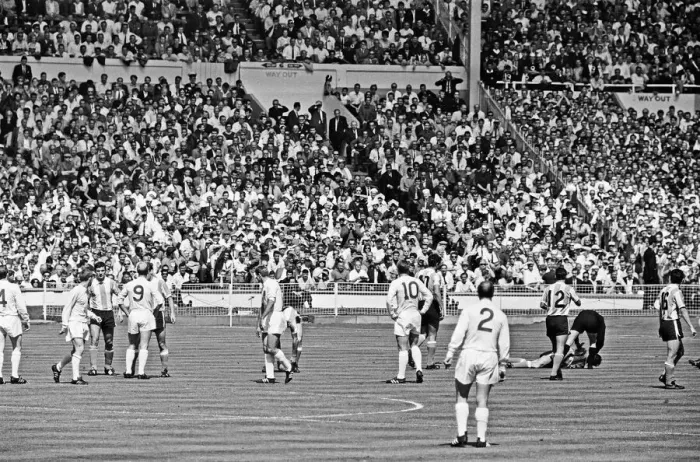 Framed Print : World Cup Quarter Final match at Wembley Stadium. England 1 v Argentina 0 Framed Print : World Cup Quarter Final match at Wembley Stadium. England 1 v Argentina 0