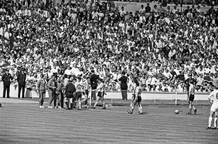 Framed Print : World Cup Quarter Final match at Wembley Stadium. England 1 v Argentina 0