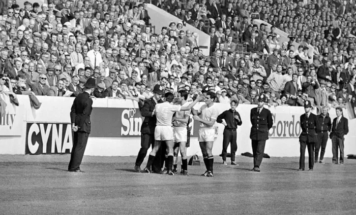 Framed Print : World Cup Quarter Finals West Germany versus Uruguay 24th July 1966 Framed Print : World Cup Quarter Finals West Germany versus Uruguay 24th July 1966