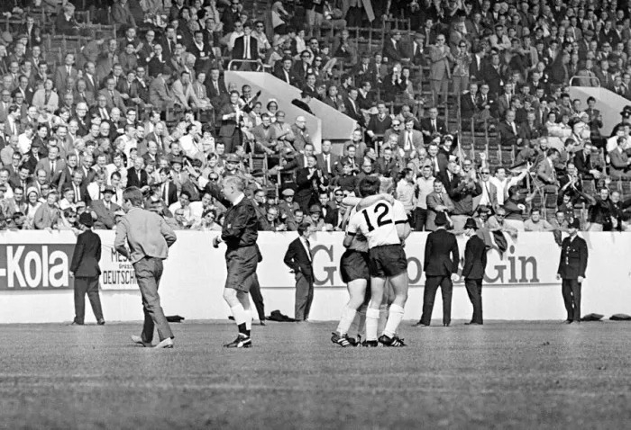 Framed Print : World Cup Quarter Finals West Germany versus Uruguay 24th July 1966 A West