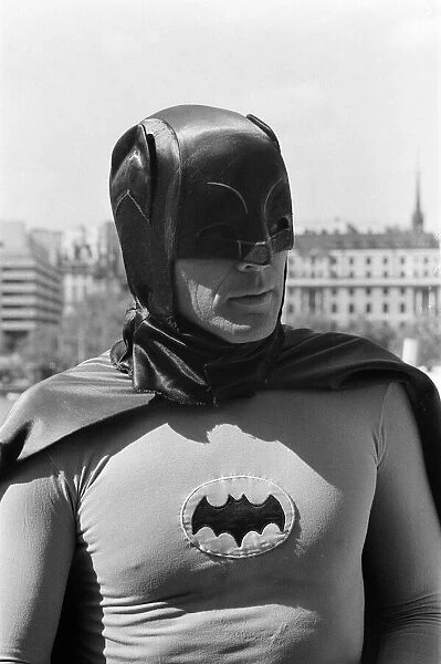 The world famous 'Batman'alias Adam West on his flying visit to London appears