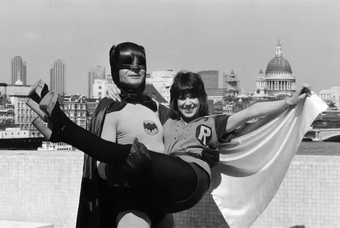 Framed Print : The world famous Batman'alias Adam West on his flying visit to London appears Framed Print : The world famous Batman'alias Adam West on his flying visit to London appears