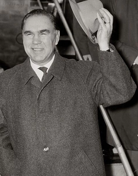Former world heavyweight boxing champion Max Schmeling on his arrival at London airport